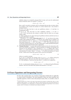 2.6 Exact Equations and Integrating Factors