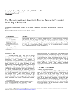 The Characterization of Amylolytic Enzyme Present in Fermented