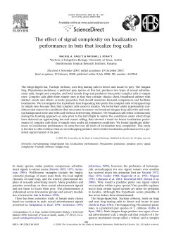 The effect of signal complexity on localization performance in bats