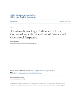 A Review of Great Legal Traditions: Civil Law, Common Law, and