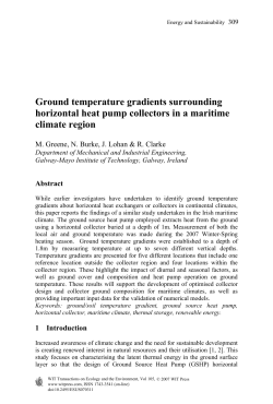 Ground temperature gradients surrounding horizontal