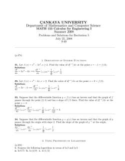 Solutions to recitation 5