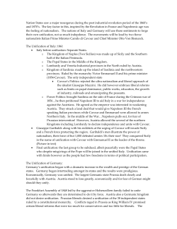 Revolutions in Italy and Germany