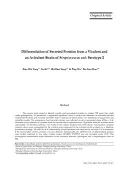 Differentiation of Secreted Proteins from a Virulent and an Avirulent