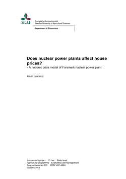Does nuclear power plants affect house prices?