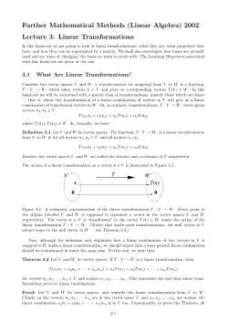Linear Transformations