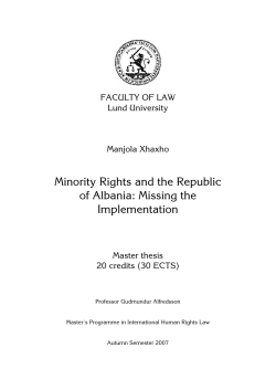 Minority - Lund University Publications