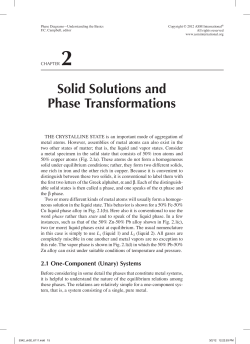 Solid Solutions and Phase Transformations