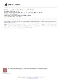 Satellites and Anti-Satellites: The Limits of the Possible Author(s