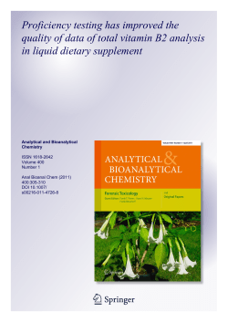 Proficiency testing has improved the quality of data of total