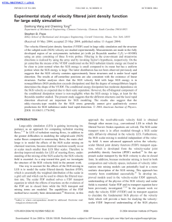 Experimental study of velocity filtered joint density function for large