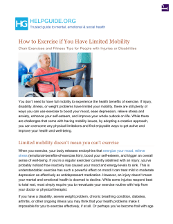 Chair Exercises and Limited Mobility Fitness: Exercise Tips for