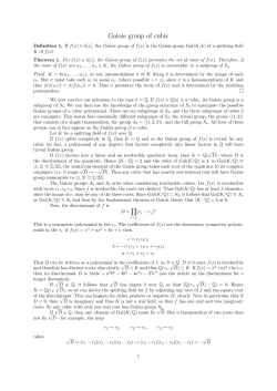 Galois group of cubic