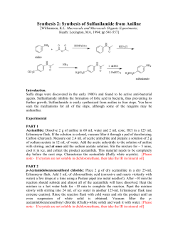 Synthesis 2: Synthesis of Sulfanilamide from Aniline