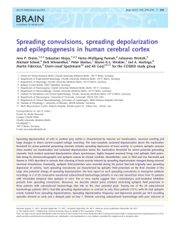Spreading convulsions, spreading depolarization