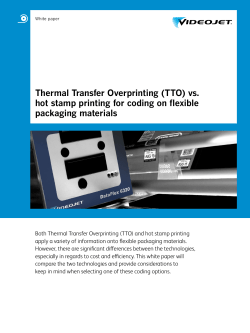 Thermal Transfer Overprinting (TTO) vs. hot stamp printing