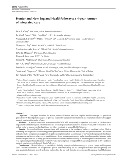 Hunter and New England HealthPathways: a 4
