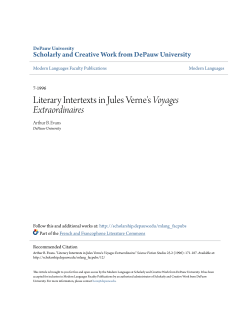 Literary Intertexts in Jules Verne`s Voyages Extraordinaires