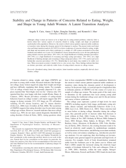 Stability and Change in Patterns of Concerns Related to