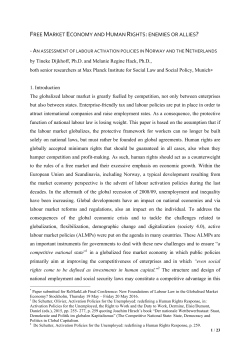 Free Market Economy and Human Rights Enemies or Allies