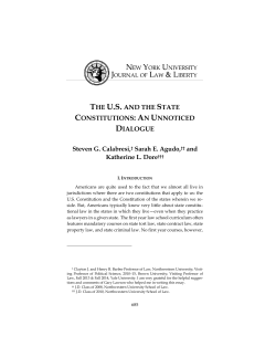 THE US AND THE STATE CONSTITUTIONS