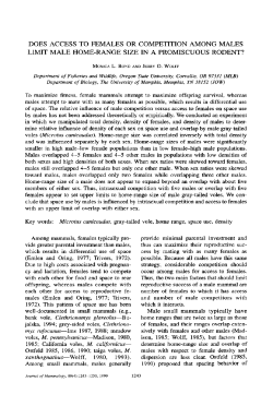 does access to females or competition among males limit male