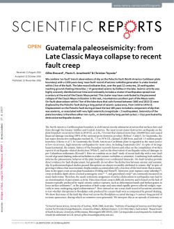 from Late Classic Maya collapse to recent fault creep