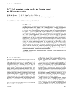 LITH5.0: a revised crustal model for Canada based on Lithoprobe