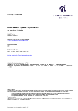 On the Inherent Segment Length in Music - VBN