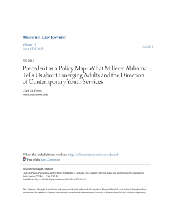 Precedent as a Policy Map: What Miller v. Alabama Tells Us about