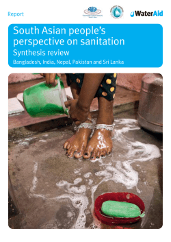 South Asian people`s perspectives on sanitation