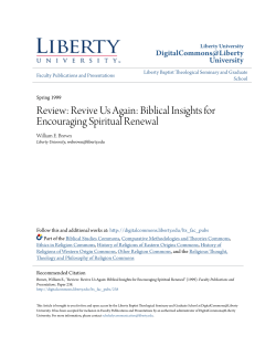 Review: Revive Us Again: Biblical Insights for Encouraging Spiritual