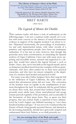 BRET HARTE The Legend of Monte del Diablo
