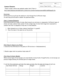 Common Elements -There is also a link on my website under Unit 2