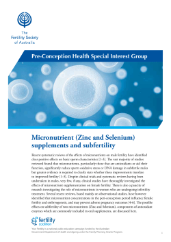 Micronutrient (Zinc and Selenium) supplements and