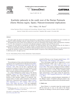 Kaolinitic paleosols in the south west of the Iberian Peninsula
