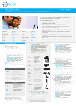 Computer Essentials Quick Reference