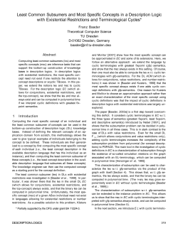 Least Common Subsumers and Most Specific Concepts in a