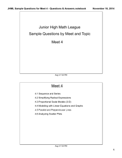 Meet 4 - Minnesota Junior High Math League