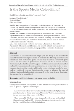 Is the Sports Media Color-Blind?