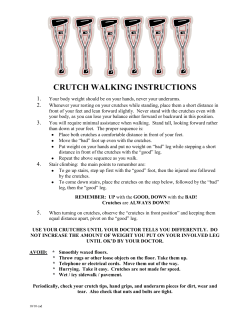 CRUTCH WALKING INSTRUCTIONS