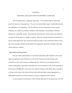 1 CHAPTER 1 RENEWING THE QUEST FOR THE HISTORICAL