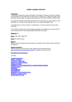 DORIS LESSING ARCHIVE