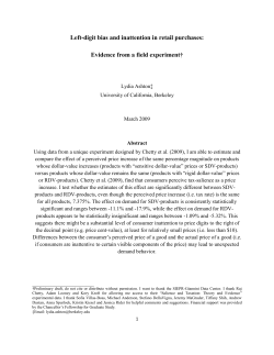 Left-digit bias and inattention in retail purchases: Evidence from a