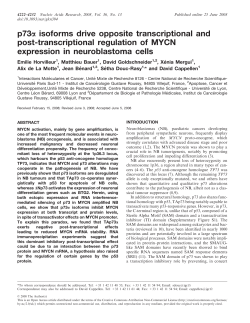 p73a isoforms drive opposite transcriptional and post