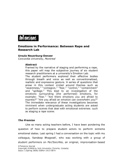 Emotions in Performance: Between Rape and