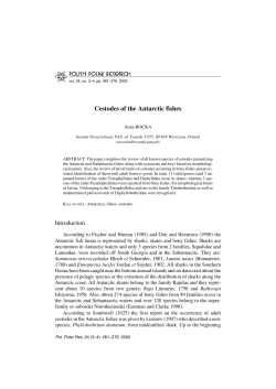 Cestodes of the Antarctic fishes