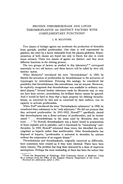 PROTEIN THROMBOKINASE AND LIPOID