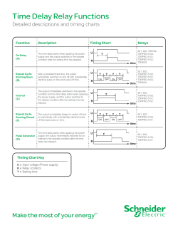 Time Delay Relay Functions