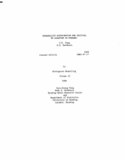 PROBABILITY DISTRIBUTION FOR CRITICAL DO LOCATION IN